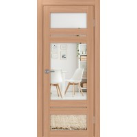 Турин 532.22222, цвет ясень тёмный, заполнение Зеркало/Зеркало, размер 200*80 см.