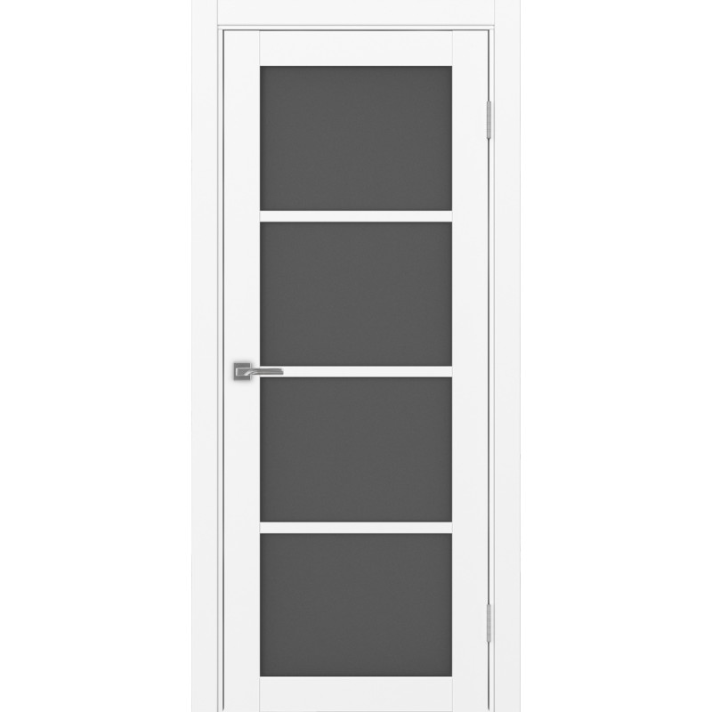 Межкомнатная дверь Турин 540.2222, цвет белый снежный, заполнение Графит матовое, размер 200*80 см.