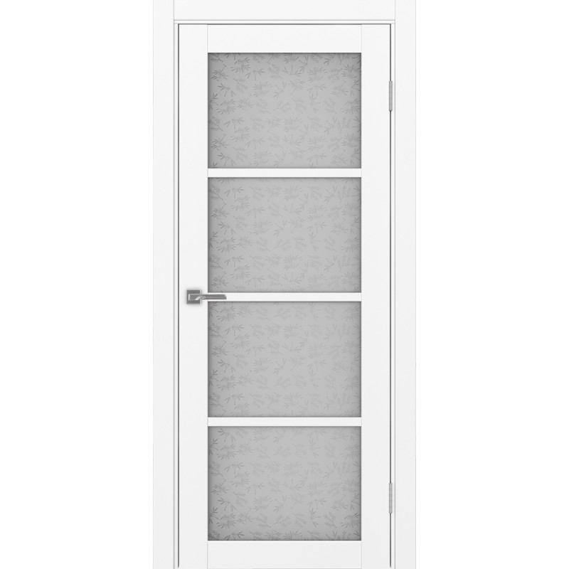 Межкомнатная дверь Турин 540.2222, цвет белый снежный, заполнение Дали бесцветное, размер 200*80 см.
