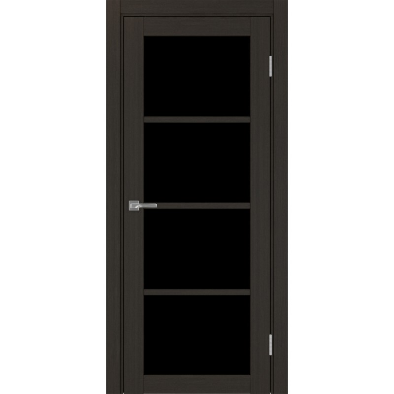 Межкомнатная дверь Турин 540.2222, цвет венге FL, заполнение LACчерный, размер 200*80 см.