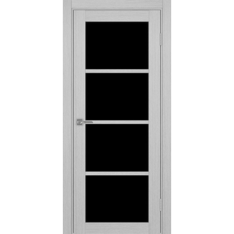 Межкомнатная дверь Турин 540.2222, цвет дуб серый FL, заполнение LACчерный, размер 200*80 см.
