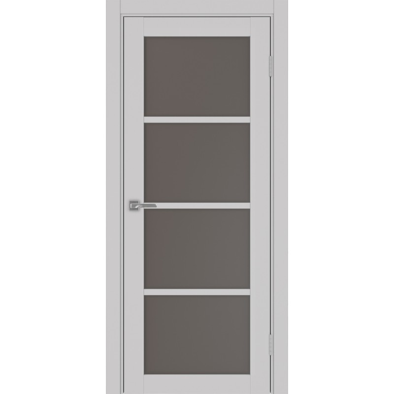 Межкомнатная дверь Турин 540.2222, цвет пепельный, заполнение Бронза матовое, размер 200*80 см.