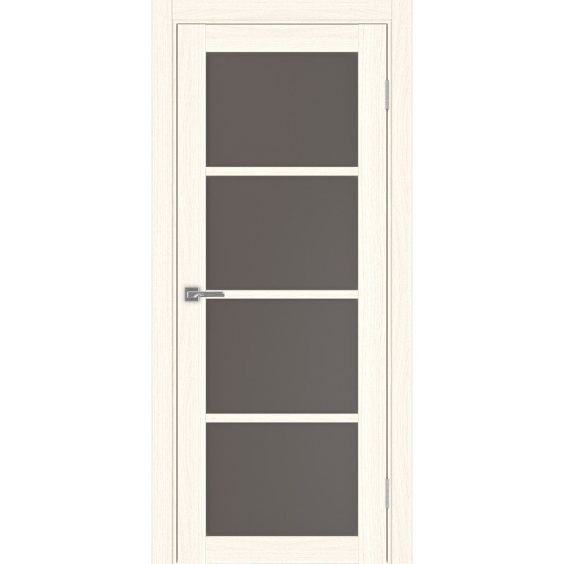 Межкомнатная дверь Турин 540.2222, цвет ясень светлый, заполнение Бронза матовое, размер 200*80 см.