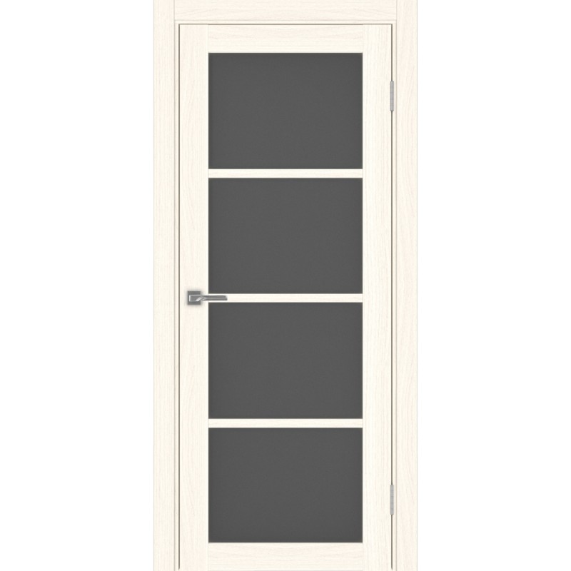 Межкомнатная дверь Турин 540.2222, цвет ясень светлый, заполнение Графит матовое, размер 200*80 см.