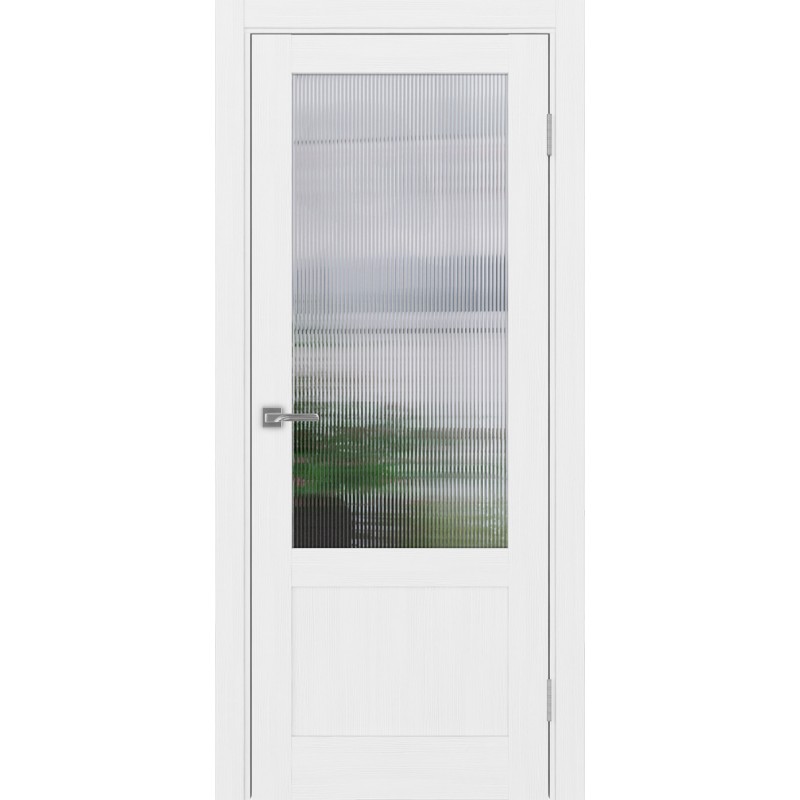 Межкомнатная дверь Турин 540ПФ.21, цвет белый лёд, заполнение Мору, размер 200*80 см.