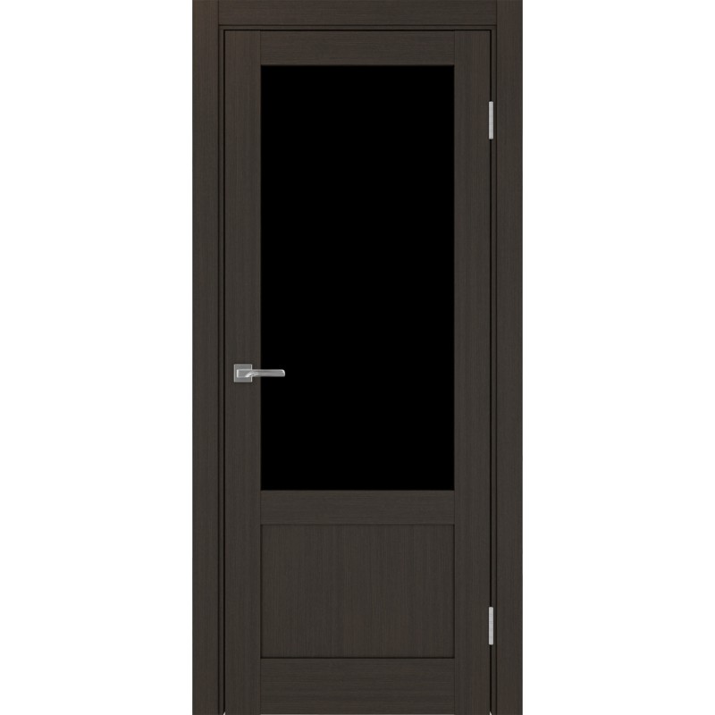 Межкомнатная дверь Турин 540ПФ.21, цвет венге FL, заполнение LACчерный, размер 200*80 см.
