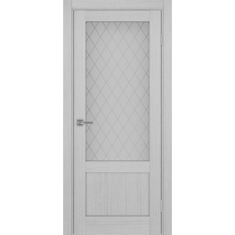 Межкомнатная дверь Турин 540ПФ.21, цвет дуб серый FL, заполнение Кристалл бесцветное, размер 200*80 см.