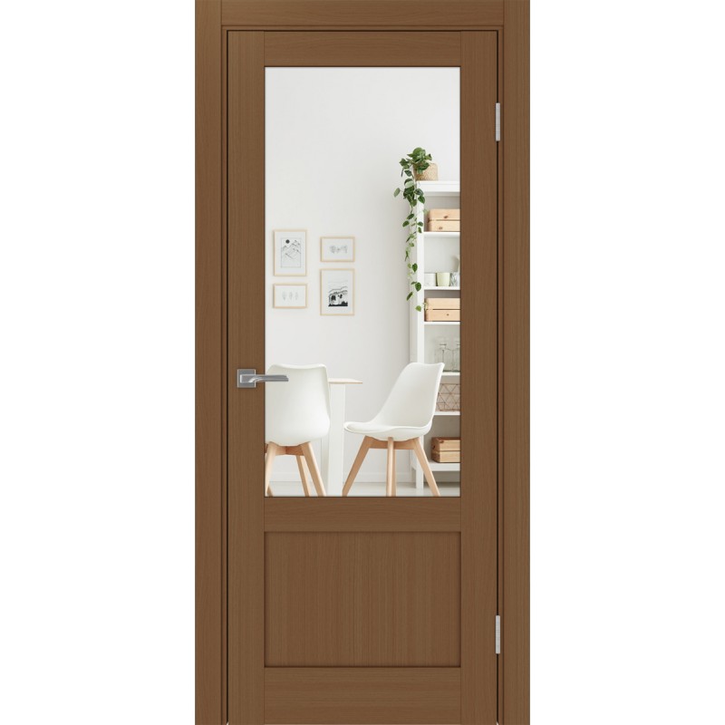 Межкомнатная дверь Турин 540ПФ.21, цвет орех NL, заполнение Зеркало/Зеркало, размер 200*80 см.