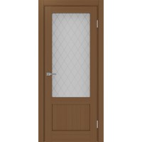 Турин 540ПФ.21, цвет Орех NL стекло Кристалл б.цв размер 80*200 см.