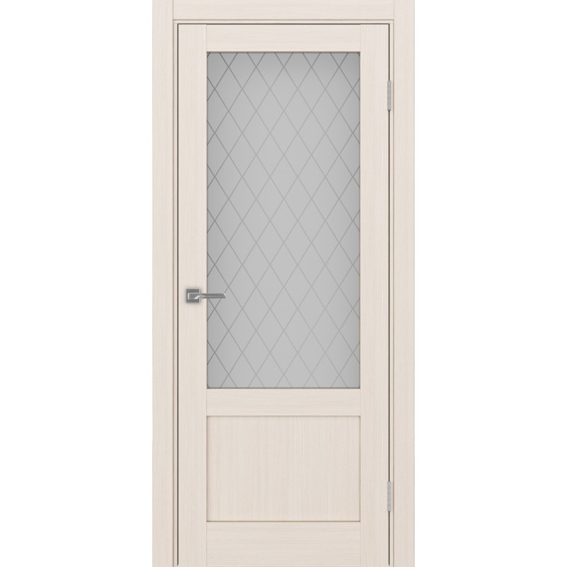 Межкомнатная дверь Турин 540ПФ.21, цвет ясень перламутровый, заполнение Кристалл бесцветное, размер 200*80 см.