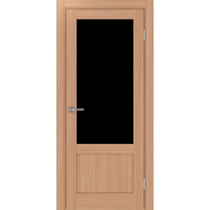 Межкомнатная дверь Турин 540ПФ.21, цвет ясень тёмный, заполнение LACчерный, размер 200*80 см.