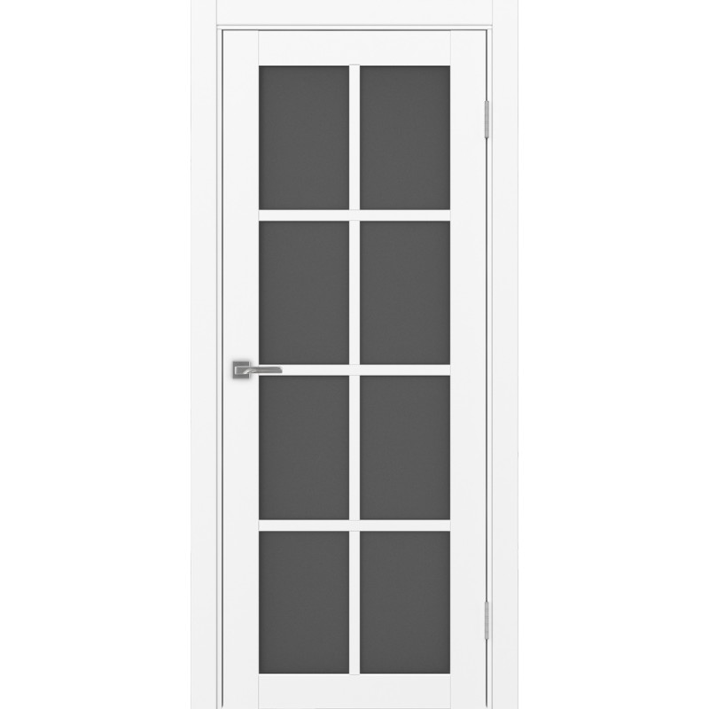 Межкомнатная дверь Турин 541.2222, цвет белый снежный, заполнение Графит матовое, размер 200*80 см.