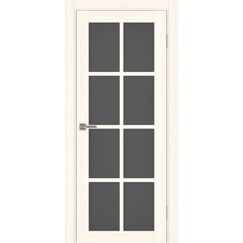 Межкомнатная дверь Турин 541.2222, цвет ясень светлый, заполнение Графит матовое, размер 200*80 см.