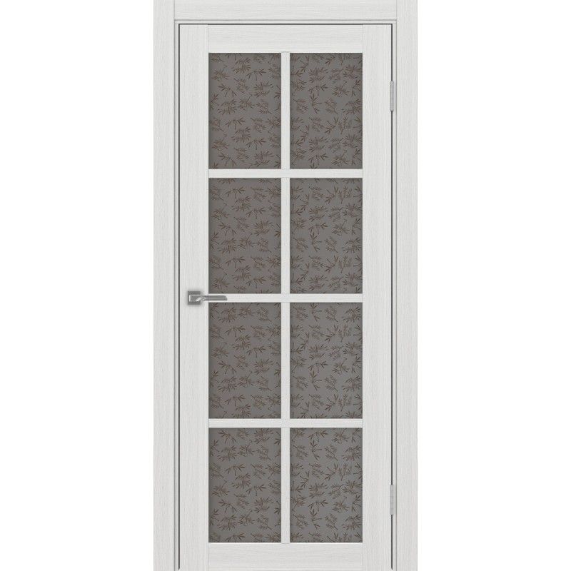 Межкомнатная дверь Турин 541.2222, цвет ясень серебристый, заполнение Дали бронзовое, размер 200*80 см.