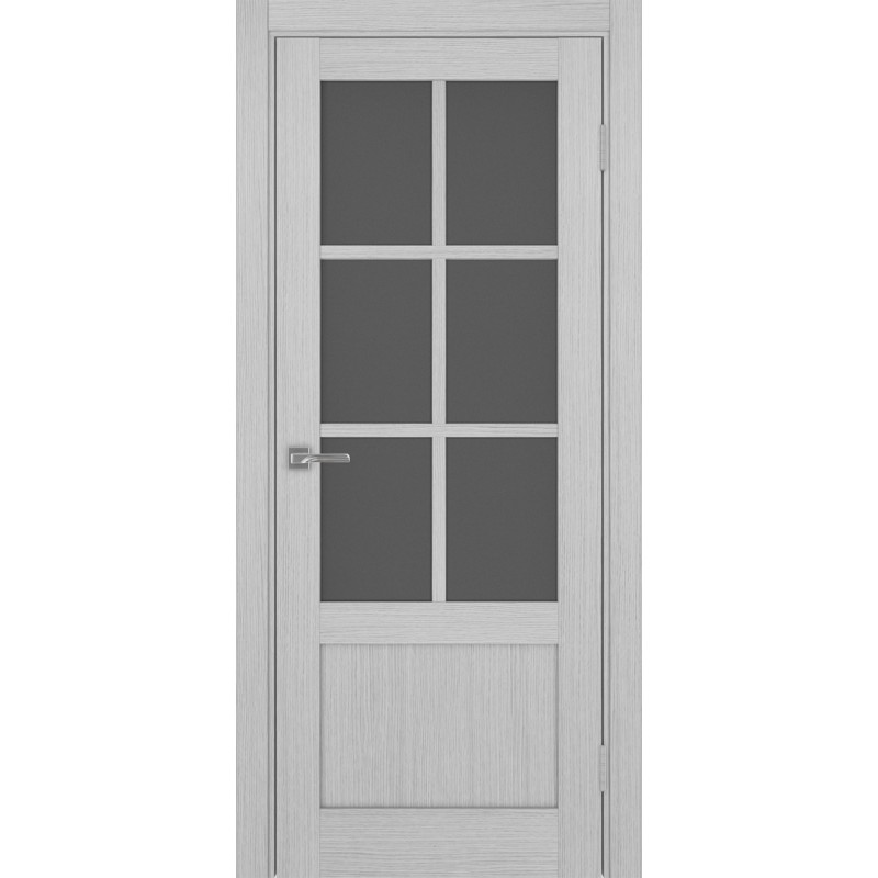 Межкомнатная дверь Турин 541ПФ.2221, цвет дуб серый FL, заполнение Графит матовое, размер 200*80 см.