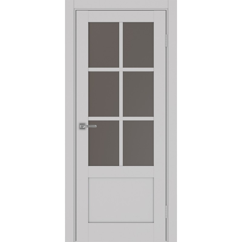 Межкомнатная дверь Турин 541ПФ.2221, цвет Пепельный стекло Бронза матовое, размер 80*200 см.