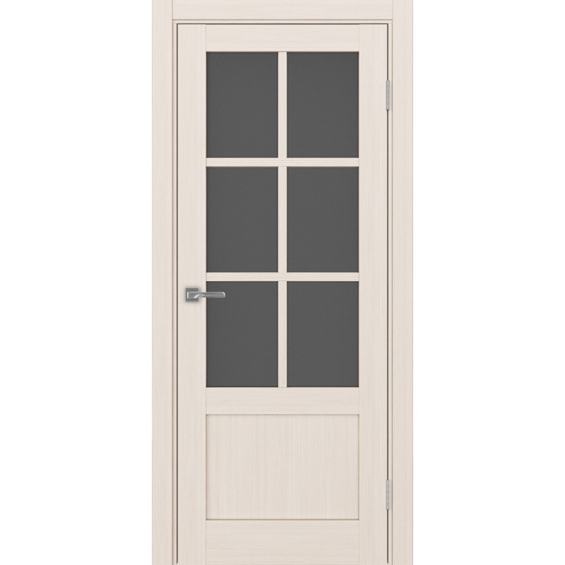 Межкомнатная дверь Турин 541ПФ.2221, цвет ясень перламутровый, заполнение Графит матовое, размер 200*80 см.