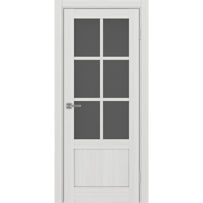 Межкомнатная дверь Турин 541ПФ.2221, цвет ясень серебристый, заполнение Графит матовое, размер 200*80 см.