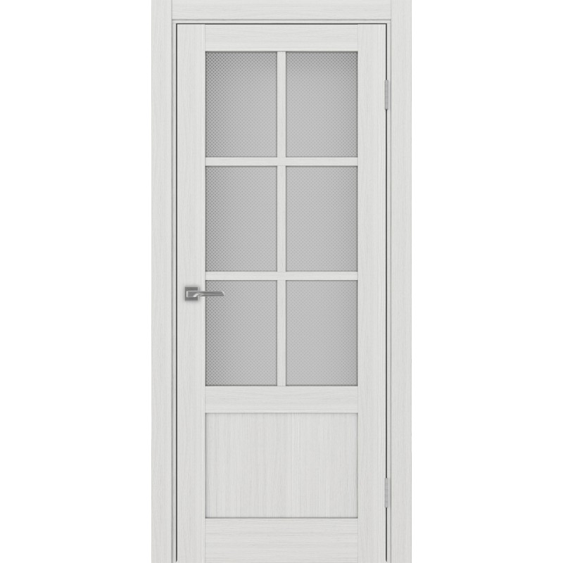Межкомнатная дверь Турин 541ПФ.2221, цвет ясень серебристый, заполнение Пунта бесцветное, размер 200*80 см.