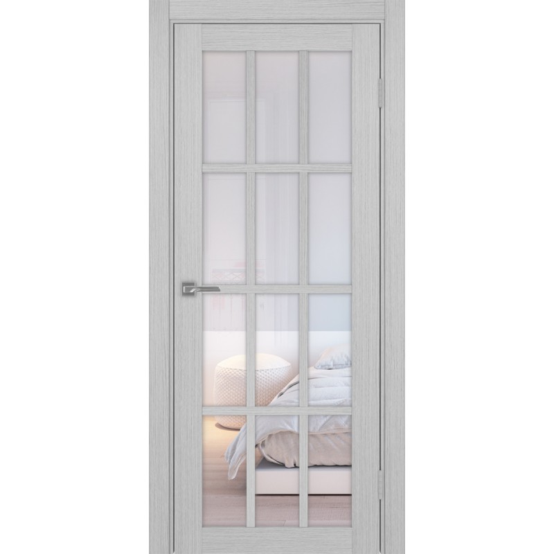 Межкомнатная дверь Турин 542.2222, цвет дуб серый FL, заполнение Прозрачное, размер 200*80 см.