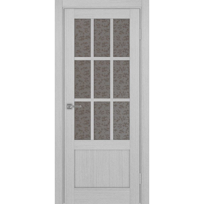 Межкомнатная дверь Турин 542ПФ.2221, цвет дуб серый FL, заполнение Дали бронзовое, размер 200*80 см.