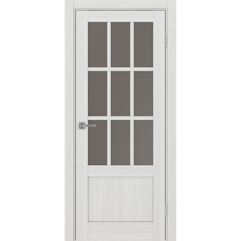 Межкомнатная дверь Турин 542ПФ.2221, цвет ясень серебристый, заполнение Пунта бронзовое, размер 200*80 см.