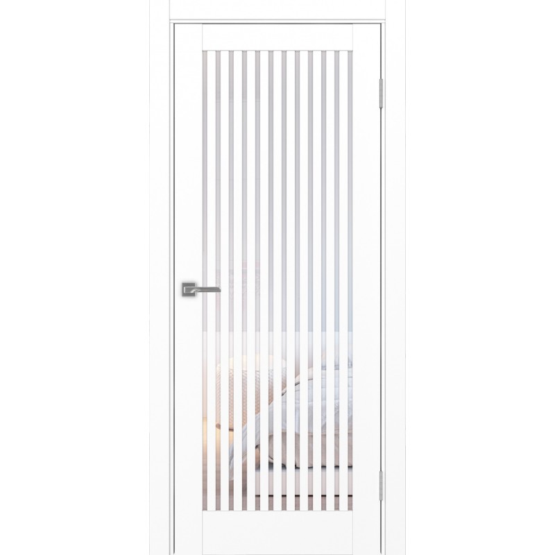 Межкомнатная дверь Турин 543.2, цвет белый снежный, заполнение Прозрачное, размер 200*80 см.