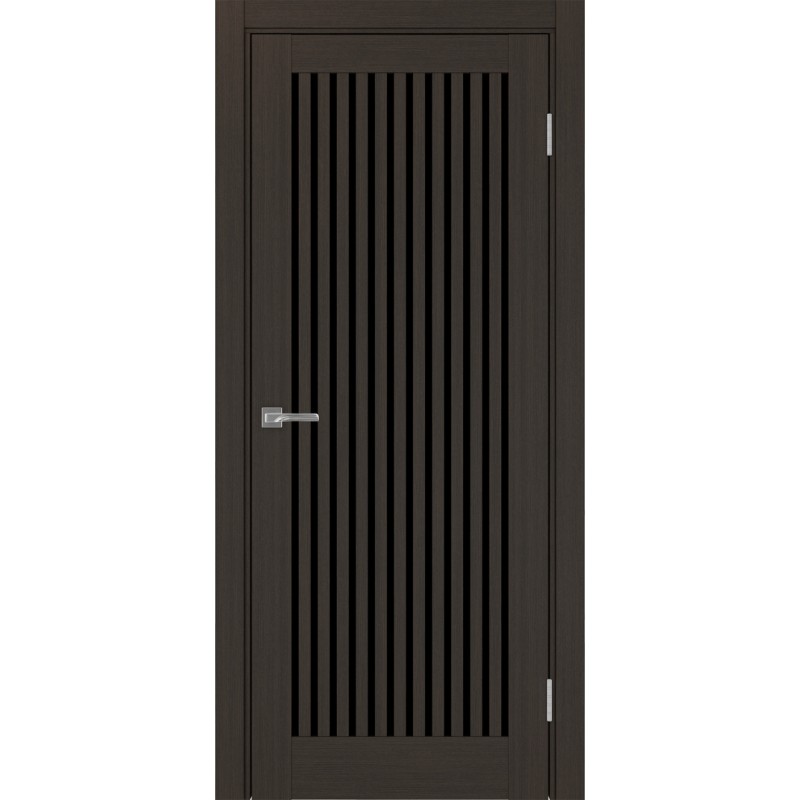 Межкомнатная дверь Турин 543.2, цвет венге FL, заполнение LACчерный, размер 200*80 см.