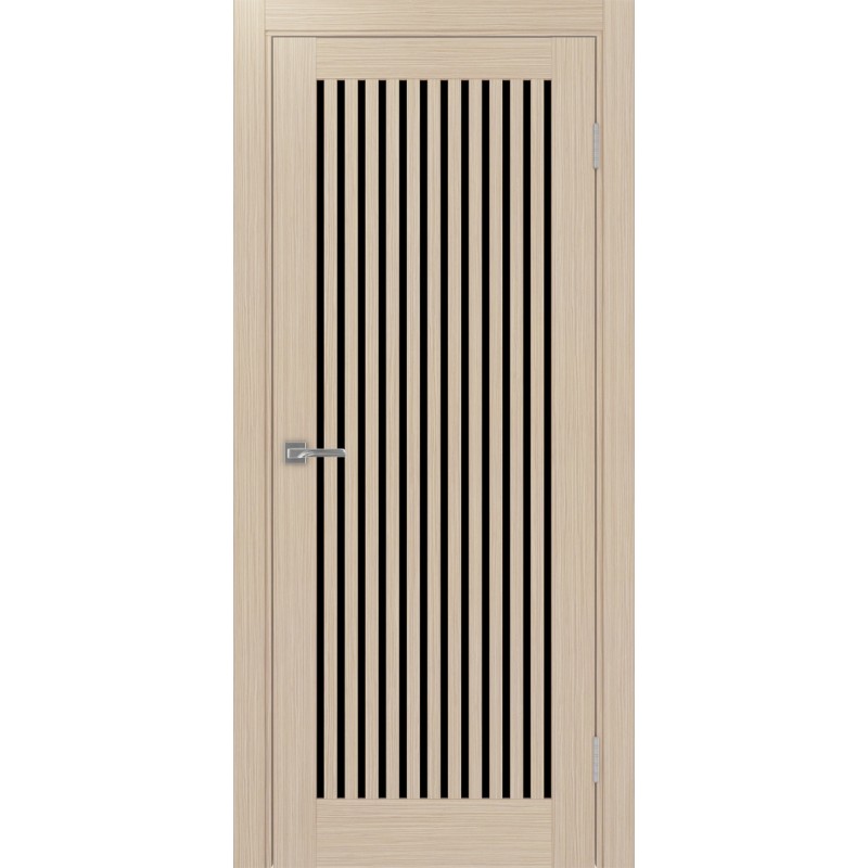 Межкомнатная дверь Турин 543.2, цвет дуб беленый FL, заполнение LACчерный, размер 200*80 см.