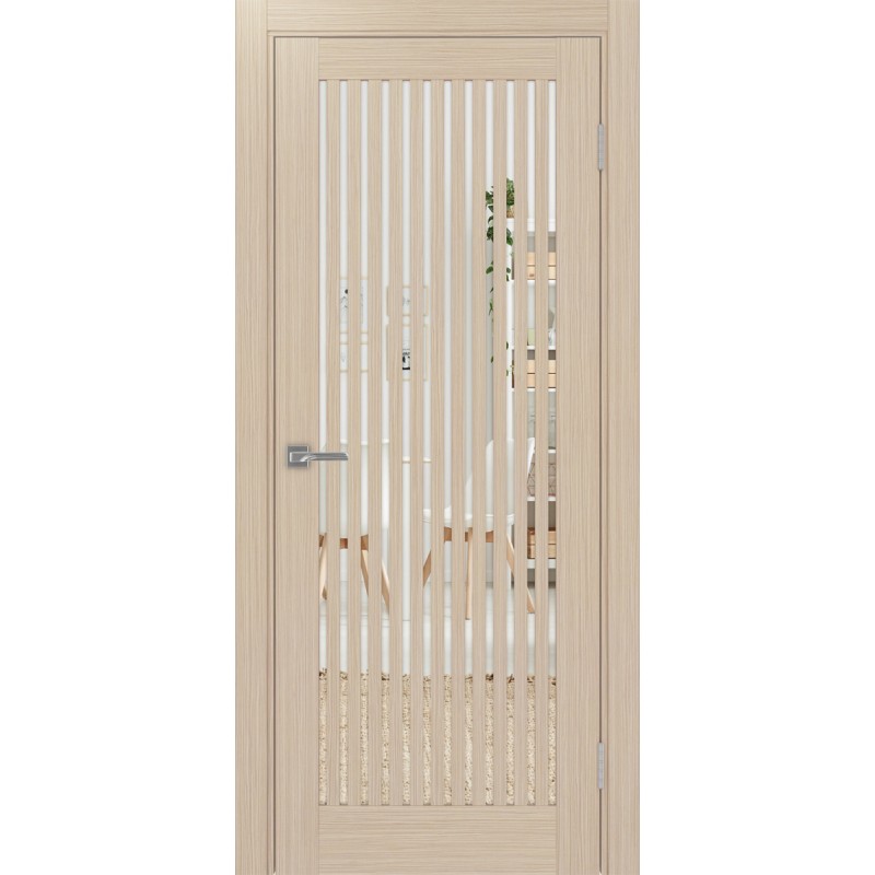 Межкомнатная дверь Турин 543.2, цвет дуб беленый FL, заполнение Зеркало, размер 200*80 см.