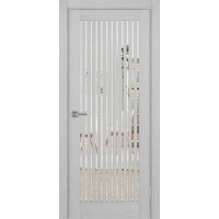 Турин 543.2, цвет дуб серый FL, заполнение Зеркало, размер 200*80 см.