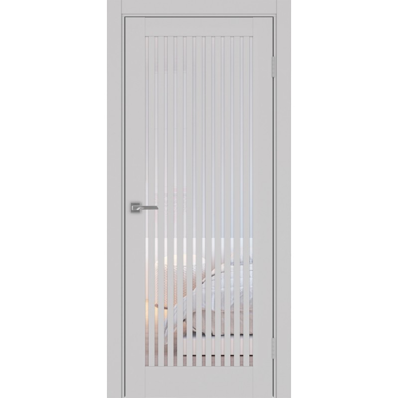 Межкомнатная дверь Турин 543.2, цвет пепельный, заполнение Прозрачное, размер 200*80 см.