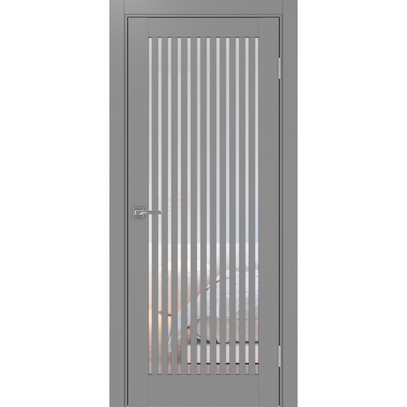 Межкомнатная дверь Турин 543.2, цвет серый, заполнение Прозрачное, размер 200*80 см.