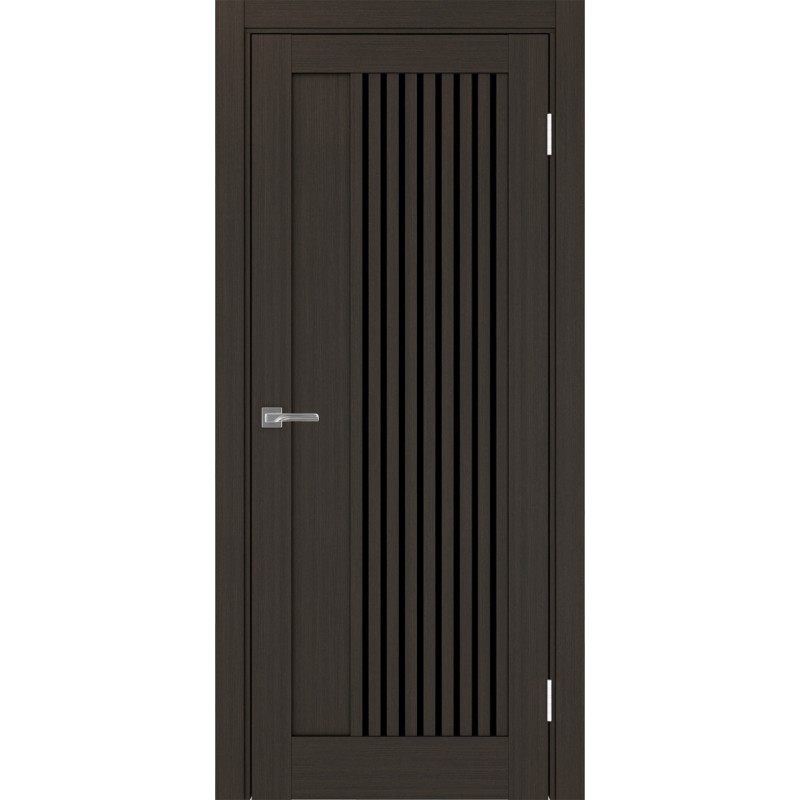 Межкомнатная дверь Турин 544.12, цвет венге FL, заполнение LACчерный, размер 200*80 см.