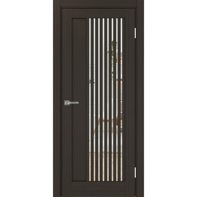 Межкомнатная дверь Турин 544.12, цвет венге FL, заполнение Зеркало, размер 200*80 см.