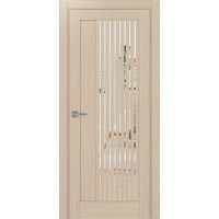 Турин 544.12, цвет дуб беленый FL, заполнение Зеркало, размер 200*80 см.