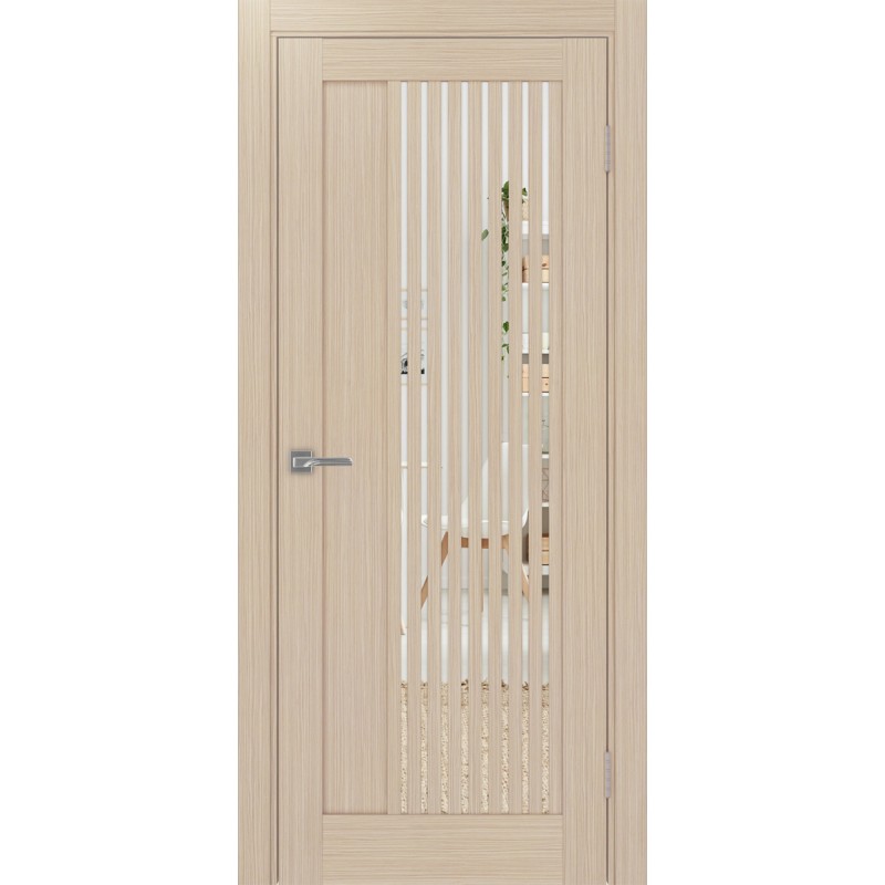 Межкомнатная дверь Турин 544.12, цвет дуб беленый FL, заполнение Зеркало, размер 200*80 см.