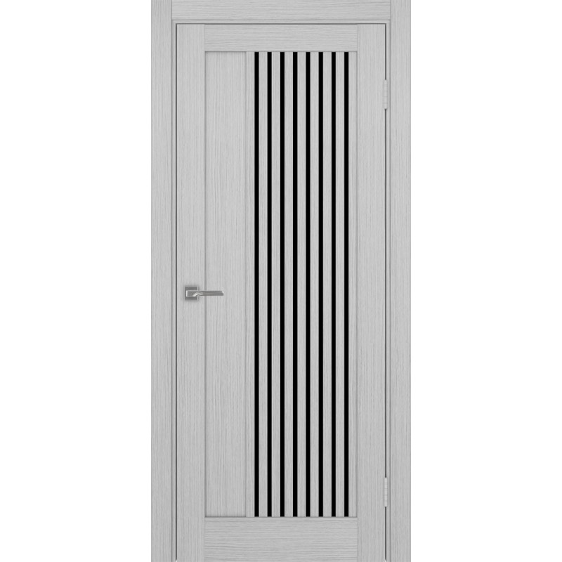 Межкомнатная дверь Турин 544.12, цвет дуб серый FL, заполнение LACчерный, размер 200*80 см.