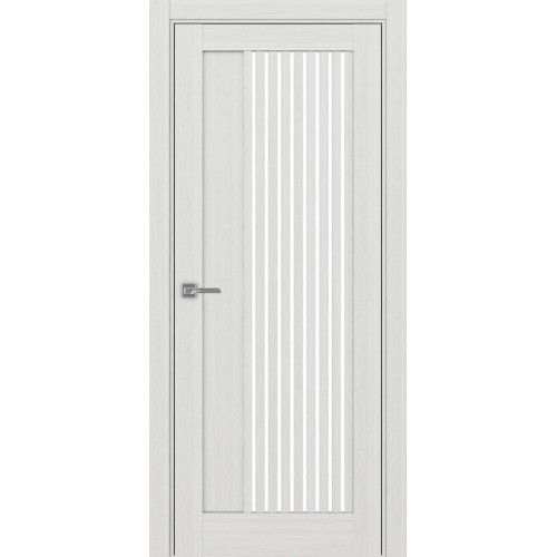 Турин 544.12, цвет Ясень серебристый стекло LACбелый, размер 80*200 см.