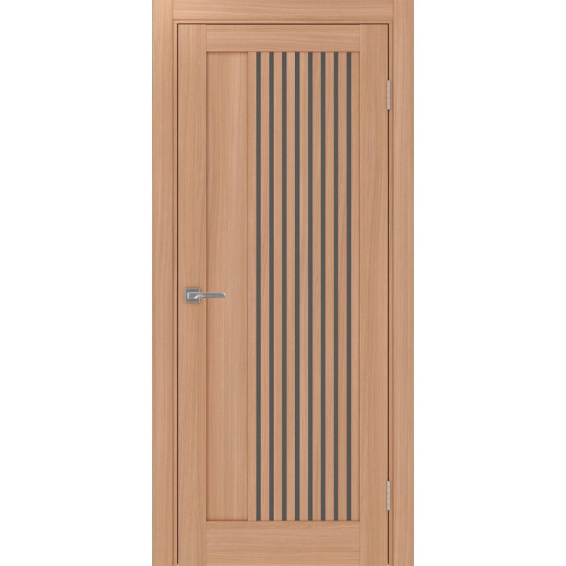 Межкомнатная дверь Турин 544.12, цвет ясень тёмный, заполнение Графит матовое, размер 200*80 см.