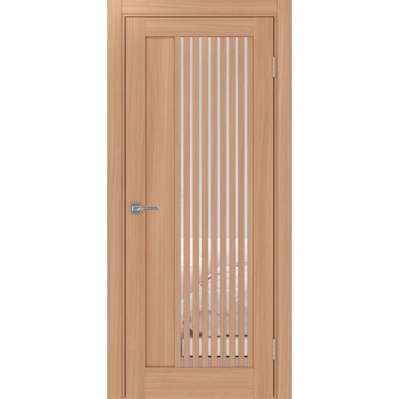 Межкомнатная дверь Турин 544.12, цвет ясень тёмный, заполнение Прозрачное, размер 200*80 см.