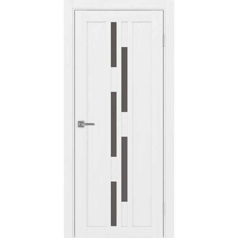 Межкомнатная дверь Турин 551.121, цвет белый лёд, заполнение Бронза матовое, размер 200*80 см.