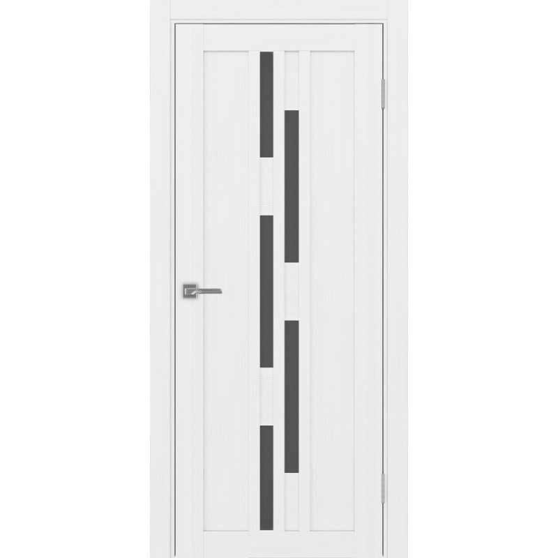 Межкомнатная дверь Турин 551.121, цвет белый лёд, заполнение Графит матовое, размер 200*80 см.