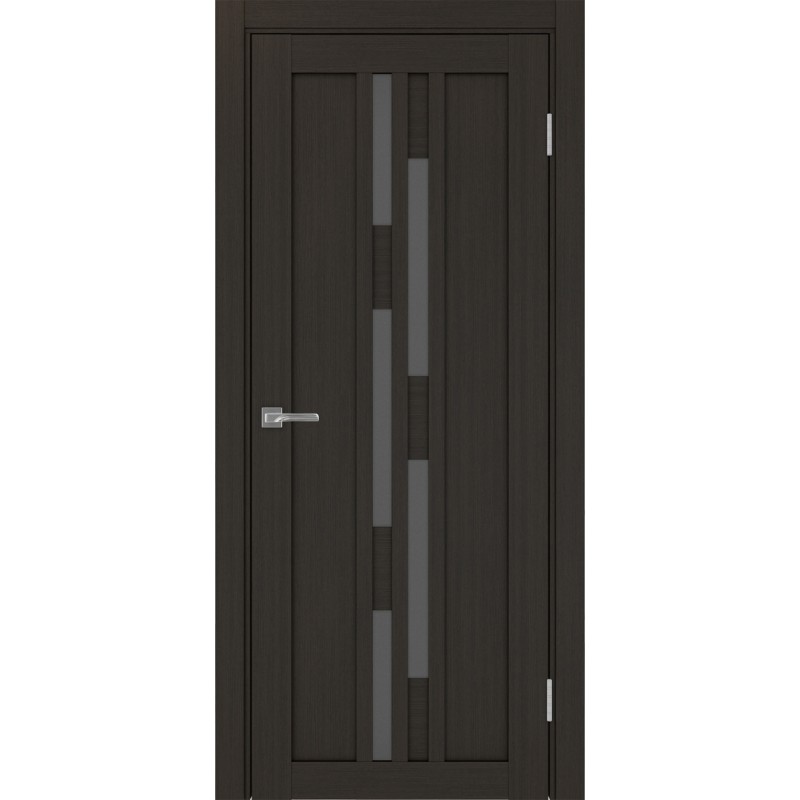 Межкомнатная дверь Турин 551.121, цвет венге FL, заполнение Графит матовое, размер 200*80 см.