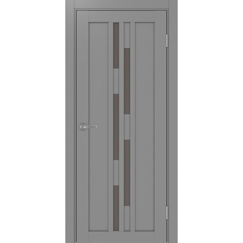 Межкомнатная дверь Турин 551.121, цвет серый, заполнение Бронза матовое, размер 200*80 см.