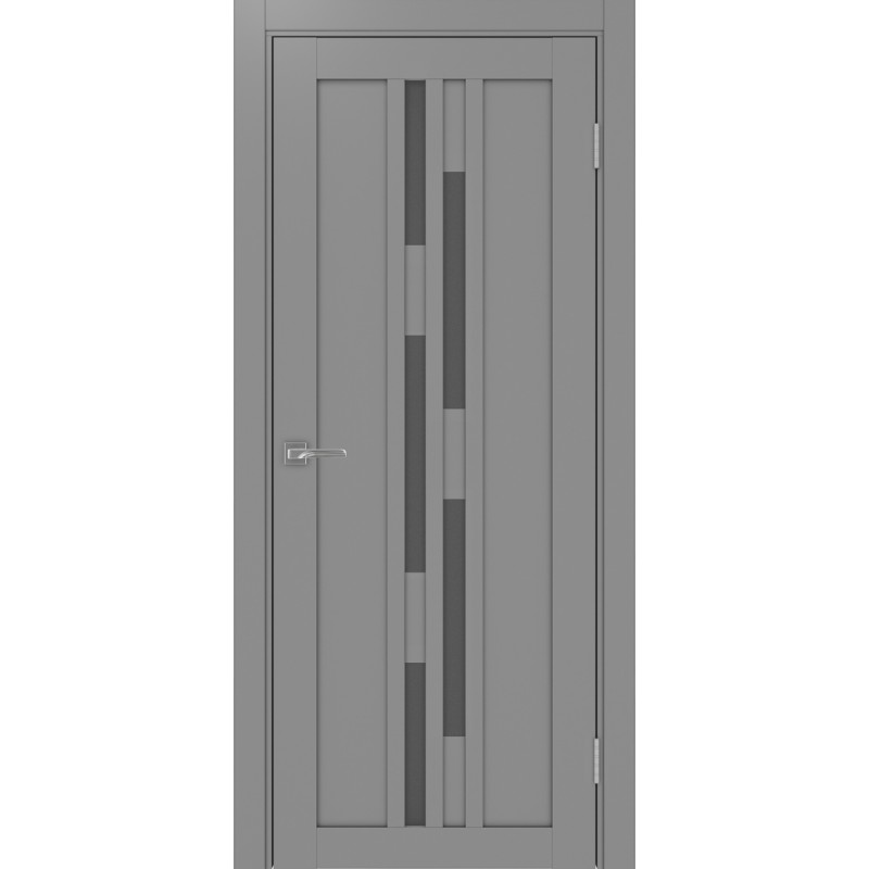 Межкомнатная дверь Турин 551.121, цвет серый, заполнение Графит матовое, размер 200*80 см.