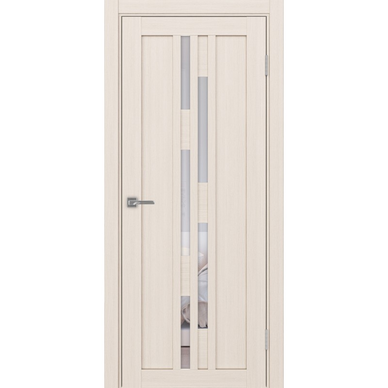 Межкомнатная дверь Турин 551.121, цвет ясень перламутровый, заполнение Прозрачное, размер 200*80 см.