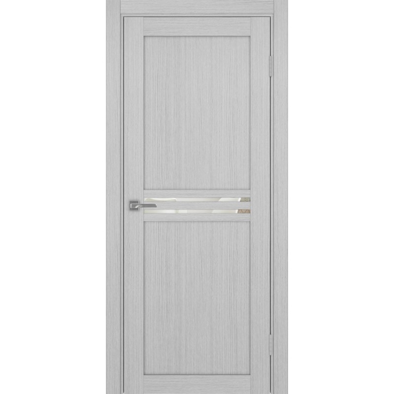 Межкомнатная дверь Турин 552.12, цвет Дуб Серый FL стекло Зеркало/Зеркало, размер 80*200 см.