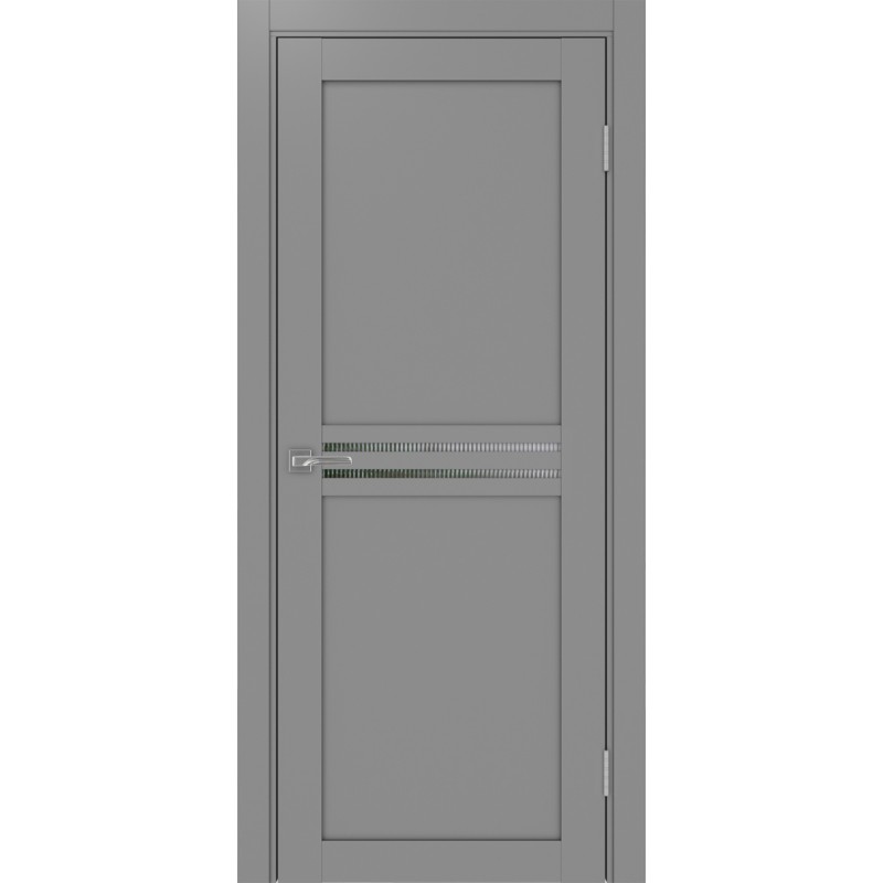 Межкомнатная дверь Турин 552.12, цвет серый, заполнение Мору, размер 200*80 см.