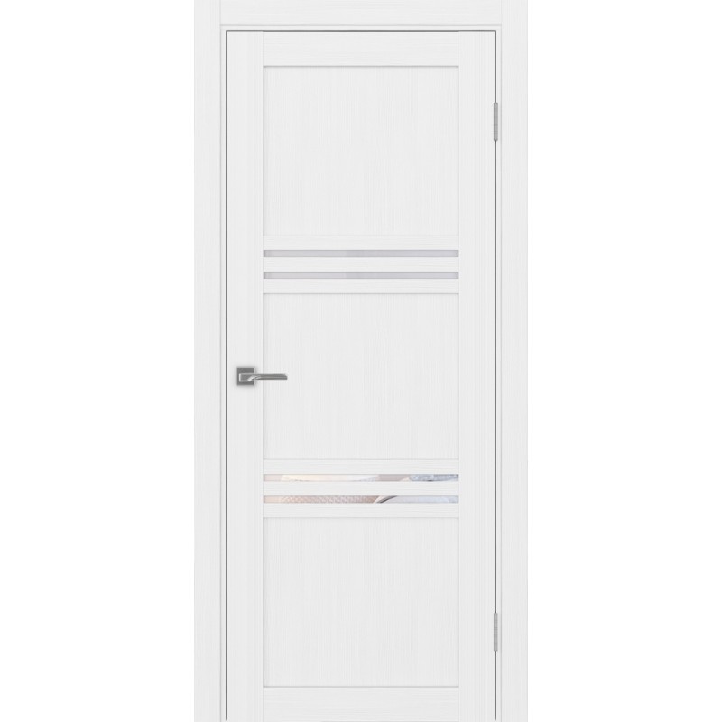 Межкомнатная дверь Турин 553.12, цвет белый лёд, заполнение Прозрачное, размер 200*80 см.